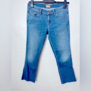 Mother Rascal Crop Fray Jeans 2015 Sample Castaways Wash . Size 28